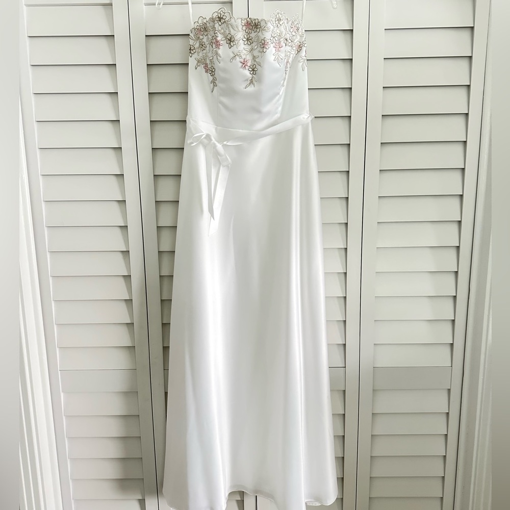 Jessica McClintock White formal dress
